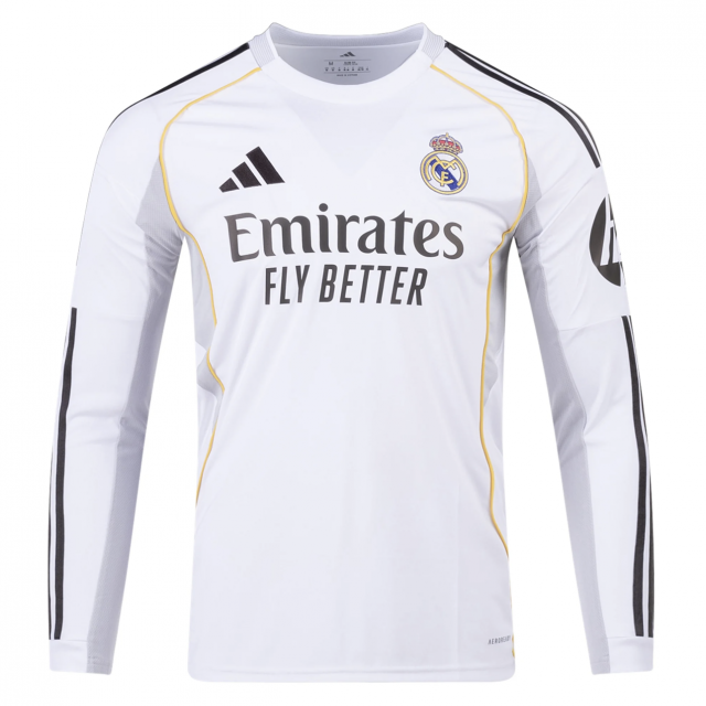 Real Madrid Home Long Sleeve Jersey 25/26