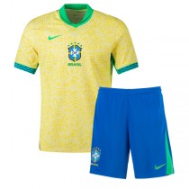 Brazil Home Kids Soccer Kit 2024