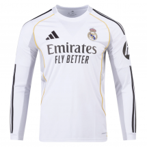 Real Madrid Home Long Sleeve Jersey 25/26