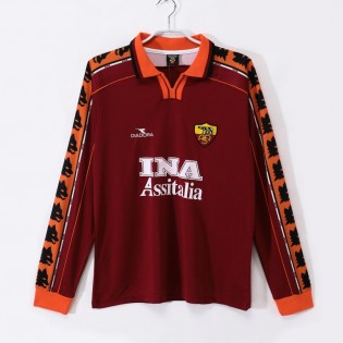 Retro AS Roma Home Long Sleeve Jersey 1998/99