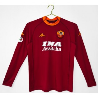 Retro AS Roma Home Long Sleeve Jersey 2001/02