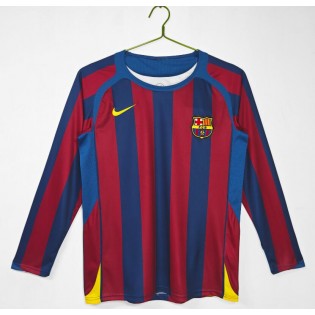 Retro Barcelona Home Long Sleeve Jersey 2005/06