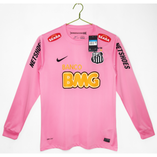 Retro Santos Pink Long Sleeve Jersey 2013 (With Epaulets)