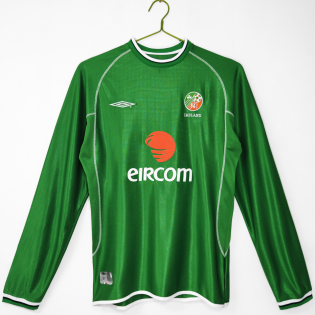 Retro Ireland Home Long Sleeve Jersey 2002
