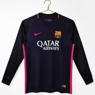 Retro Barcelona Away Long Sleeve Jersey 2016/17