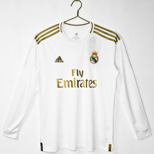 Retro Real Madrid Home Long Sleeve Jersey 2019/20