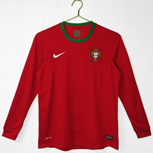 Retro Portugal Home Long Sleeve Jersey 2012