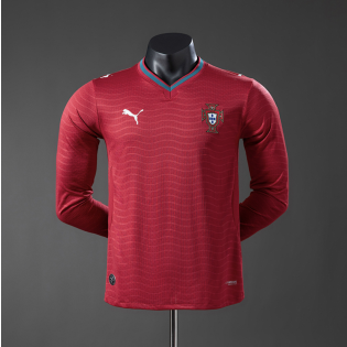 Portugal Home Player Version Long Sleeve Jersey 2026