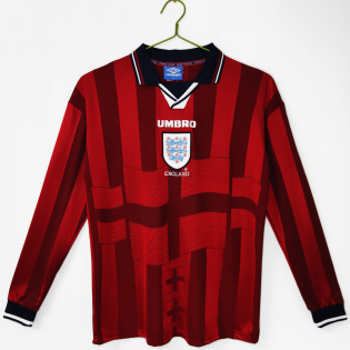 Retro England Away Long Sleeve Jersey 1998
